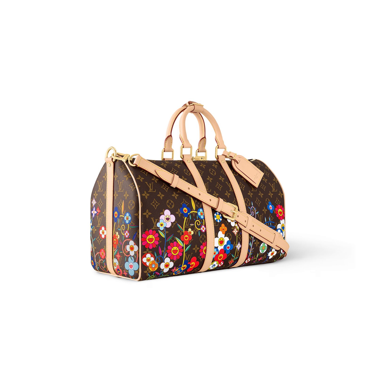 a22d47b5328b9f6f255fae9921b3fc5424a41afd LOUIS VUITTON MURAKAMI LV X TM KEEPALL BANDOULI�RE 45 M14182 (45*27*20cm) - Image 1