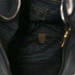 PRADA VITELLO DAINO HOBO BLACK (36*30*15cm) - Image 4