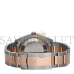 ROLEX STAINLESS STEEL 18K EVEROSE GOLD DIAMOND 36MM OYSTER PERPETUAL DATEJUST WATCH SILVER FLUTED 126231 - Image 3