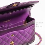 CHANEL MINI BAG WITH TOP HANDLE, SHINY LAMBSKIN & GOLD-TONE METAL (25.5*14*6.5cm) - Image 4