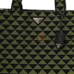 PRADA FABRIC EMBROIDERED SAFFIANO LARGE SYMBOLE TOTE BLACK EDERA (43*33*18cm) - Image 6