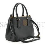PRADA SAFFIANO MINI GALLERIA DOUBLE ZIP TOTE BLACK (24*17*11cm) - Image 2