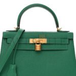 HERM�S MASTER EPSOM KELLY SELLIER 28 VERT VERTIGO (28*22*10cm) - Image 5
