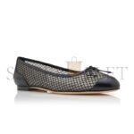 MANOLO BLAHNIK CAPBALME BLACK NAPPA LEATHER BALLERINA FLATS 424-1986-0001 - Image 2