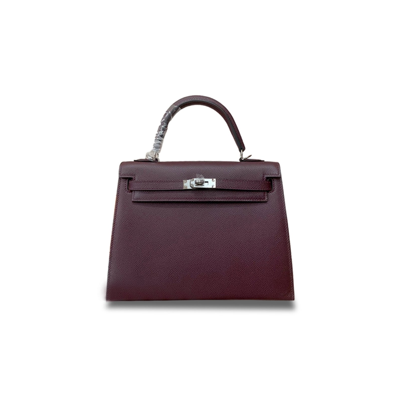 a56bbbd19f6406ffec8197da8f06918eeb2d89ea HERM�S MASTER KELLY 28 EPSOM GRAPE PURPLE SILVER BUCKLE (28*22*10cm) - Image 1