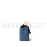 CHANEL 24S BLUE DENIM QUILTED MINI RECTANGULAR FLAP AGED AS6990 (20*12*7cm) - Image 4