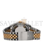 ROLEX STAINLESS STEEL 18K YELLOW GOLD 36MM OYSTER PERPETUAL DATEJUST WATCH WHITE ROMAN 16233 - Image 2