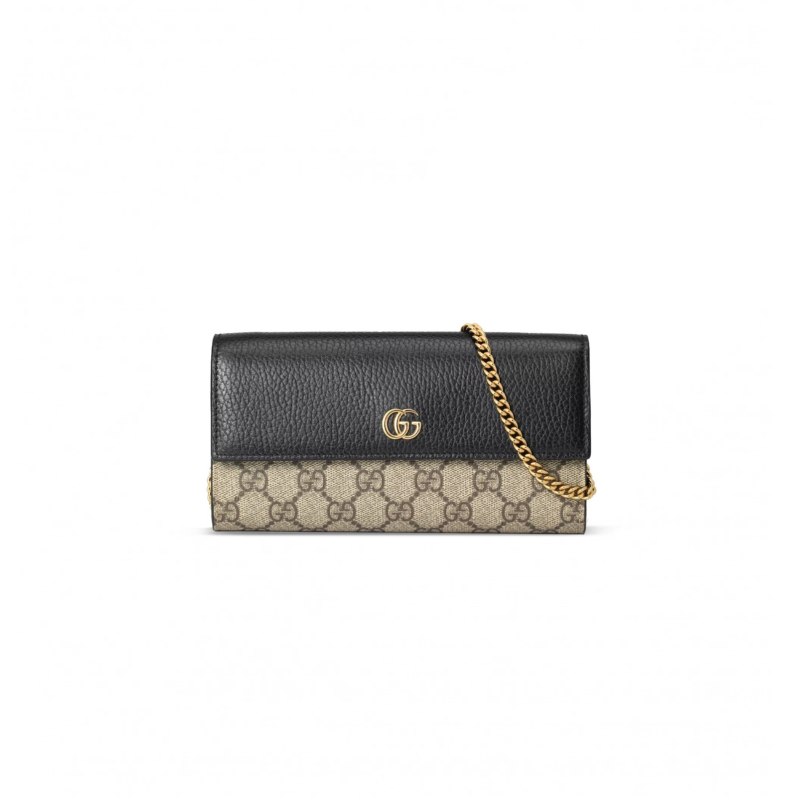 a6b2f26b45d7296e7c45fb3100e502e9181b6e15 GUCCI GG MARMONT BI-COLOR WALLET ON CHAIN ��54658517WAG1283 (19*10cm) - Image 1