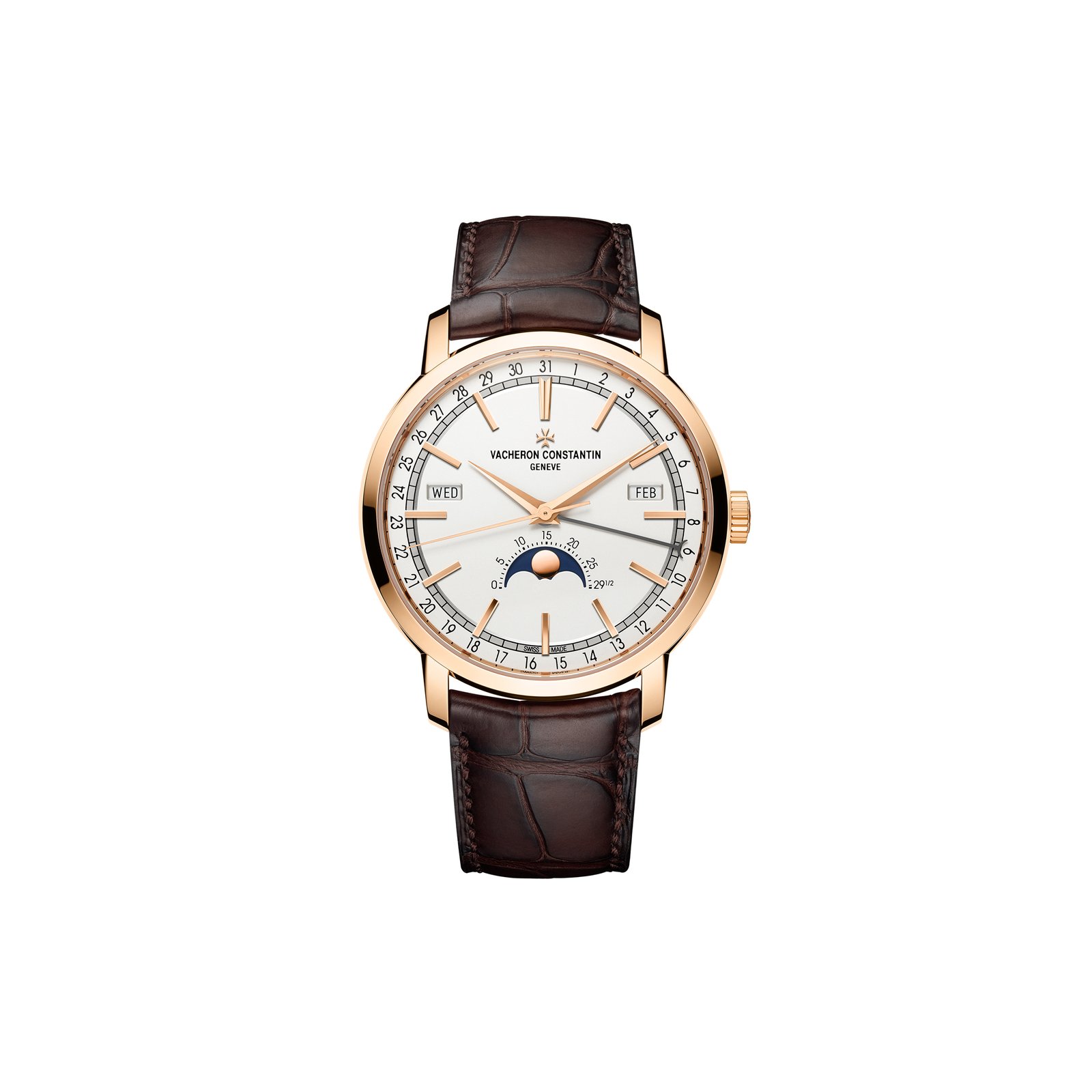 a6f008d81b097dcad173ecbc60c176a4871eda2d VACHERON CONSTANTIN TRADITIONNELLE COMPLETE CALENDAR 41 MM PINK GOLD WATCH 4010T/000R-B344 - Image 1