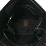 PRADA VITELLO PHENIX LOGO HOBO BLACK (30*27*13cm) - Image 4