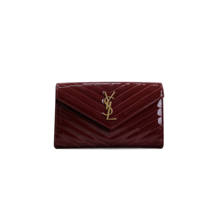YSL MONOGRAM ENVELOPE CHAIN WALLET IN PATENT LEATHER�P964643867 (22.5*14*4cm)