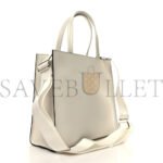 PRADA CALFSKIN TRIANGLE TOTE BAG WHITE (25*23*9cm) - Image 2