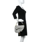 Twill embroidered saddle bag gray - Image 3