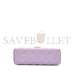 CHANEL PURPLE QUILTED AGED CALFSKIN MINI KELLY BAG AGED GOLD HARDWARE AS4416 (19*13*7cm) - Image 4