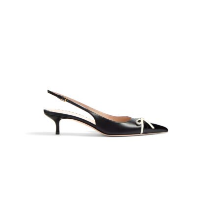 VALENTINO BEPOINTY SLINGBACK PUMP IN PATENT LEATHER AND KIDSKIN 45MM 6W2S0LL3DAL_790