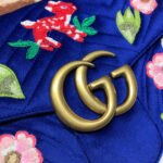Gucci GG Marmont Velvet Small Shoulder Bag 443496 Blue - Image 5