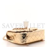 CHANEL MIRROR CALFSKIN METALLIC CALFSKIN QUILTED HOLLYWOOD BOULEVARD BACKPACK WITH COIN PURSE GOLD AS4647 (20*15*6.5cm) - Image 4