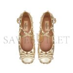 VALENTINO ROCKSTUD LAMINATED NAPPA LEATHER BALLERINA 4W2S0HB6JXH_R16 - Image 5