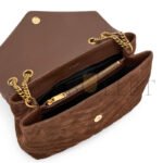 YSL LOULOU MEDIUM CHAIN BAG IN SUEDE 487216522436 (32*22*11cm) - Image 5