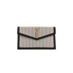 YSL UPTOWN POUCH IN CANVAS AND SMOOTH LEATHER 565739554238 (27*16*2cm)