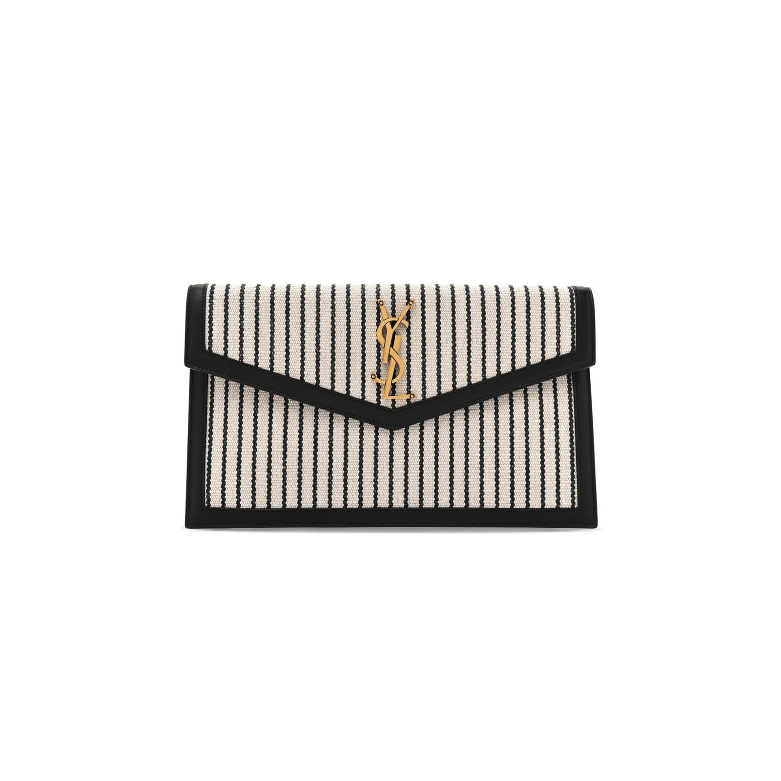 ab5c866a8777e97d14b38be93fc3697fb9d05c45 YSL UPTOWN POUCH IN CANVAS AND SMOOTH LEATHER 565739554238 (27*16*2cm) - Image 1