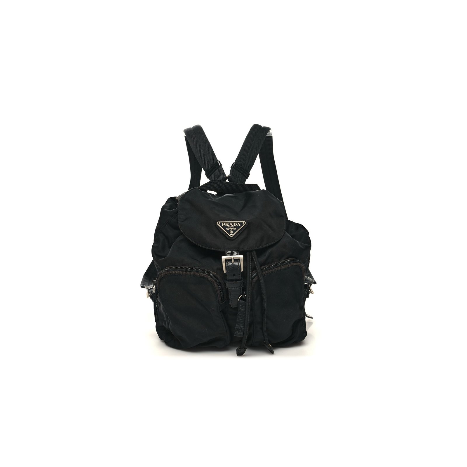 acc995d66a7af81ab38846d444242b598101626c PRADA NYLON VELA SMALL BACKPACK BLACK (25*24*12cm) - Image 1
