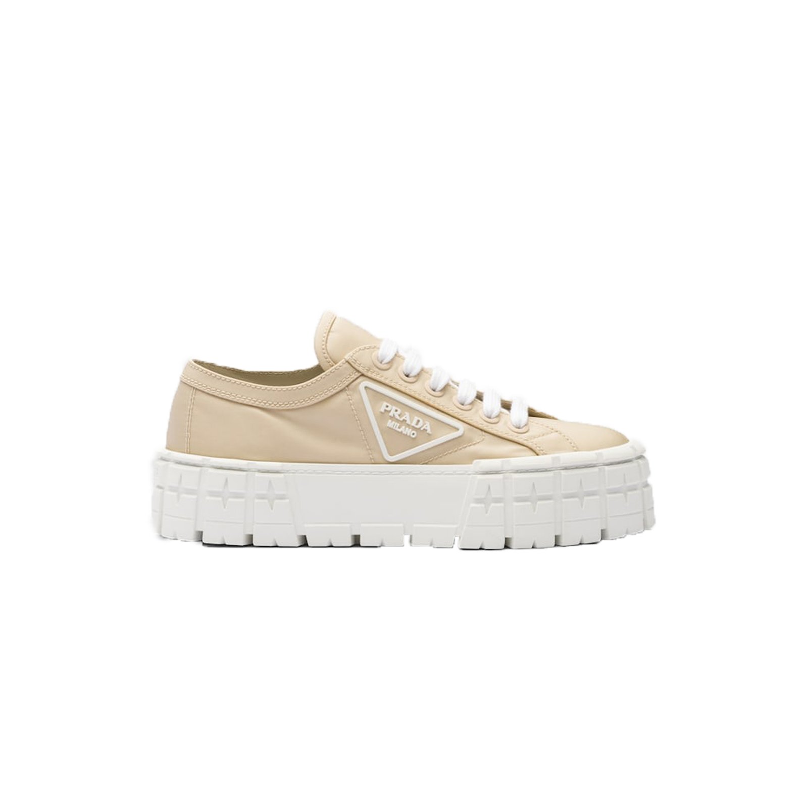 ad2144f0075d88c72bc4e73430063bdc0a180aae PRADA DOUBLE WHEEL RE-NYLON GABARDINE SNEAKERS 1E260M - Image 1