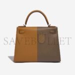 HERM�S MASTER KELLY 28 EPSOM SESAME BLUE INDIGO (28*22*10cm) - Image 3