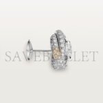 CARTIER TRINITY 18K WHITE GOLD, DIAMOND RUBAN EARRINGS N8515014 - Image 4