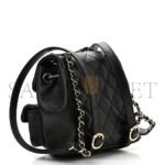 CHANEL SHINY CAVIAR QUILTED SMALL DUMA POCKETS DRAWSTRING BACKPACK BLACK AS3787 (17.5*16.5*10cm) - Image 3