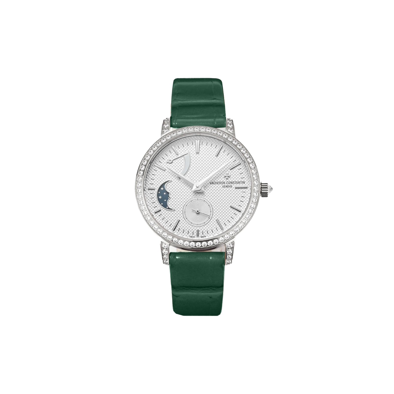 af5da89ae941b89f89d8de71f7762dd05cc9e418 VACHERON CONSTANTIN TRADITIONELLE MOON PHASE WHITE DIAL WATCH 83570/000R - Image 1