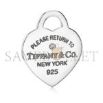 TIFFANY STERLING SILVER WITH DIAMOND HEART TAG BEAD BRACELET 6853255 - Image 4