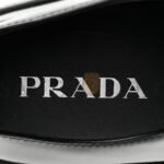 PRADA SPAZZOLATO MENS LACE UP 45MM DERBY LOAFERS 8 BLACK - Image 6