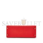 HERM�S MASTER HEART RED OSTRICH KELLY 25 GOLD HARDWARE (25*17*7cm) - Image 5