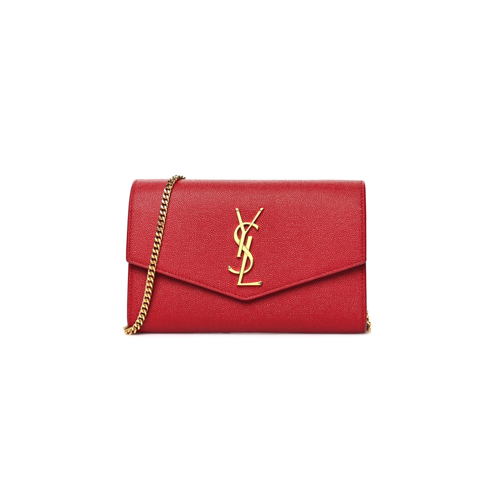 b1c8dca7e159dd329b8ee13d5a5d63b6b73f5981 YSL UPTOWN CHAIN WALLET IN GRAIN DE POUDRE EMBOSSED LEATHER 607788110108 (19*12*3cm) - Image 1