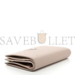 PRADA VITELLO DAINO TRIANGLE CONTINENTAL ZIP WALLET NINFEA (16*10*2cm) - Image 4