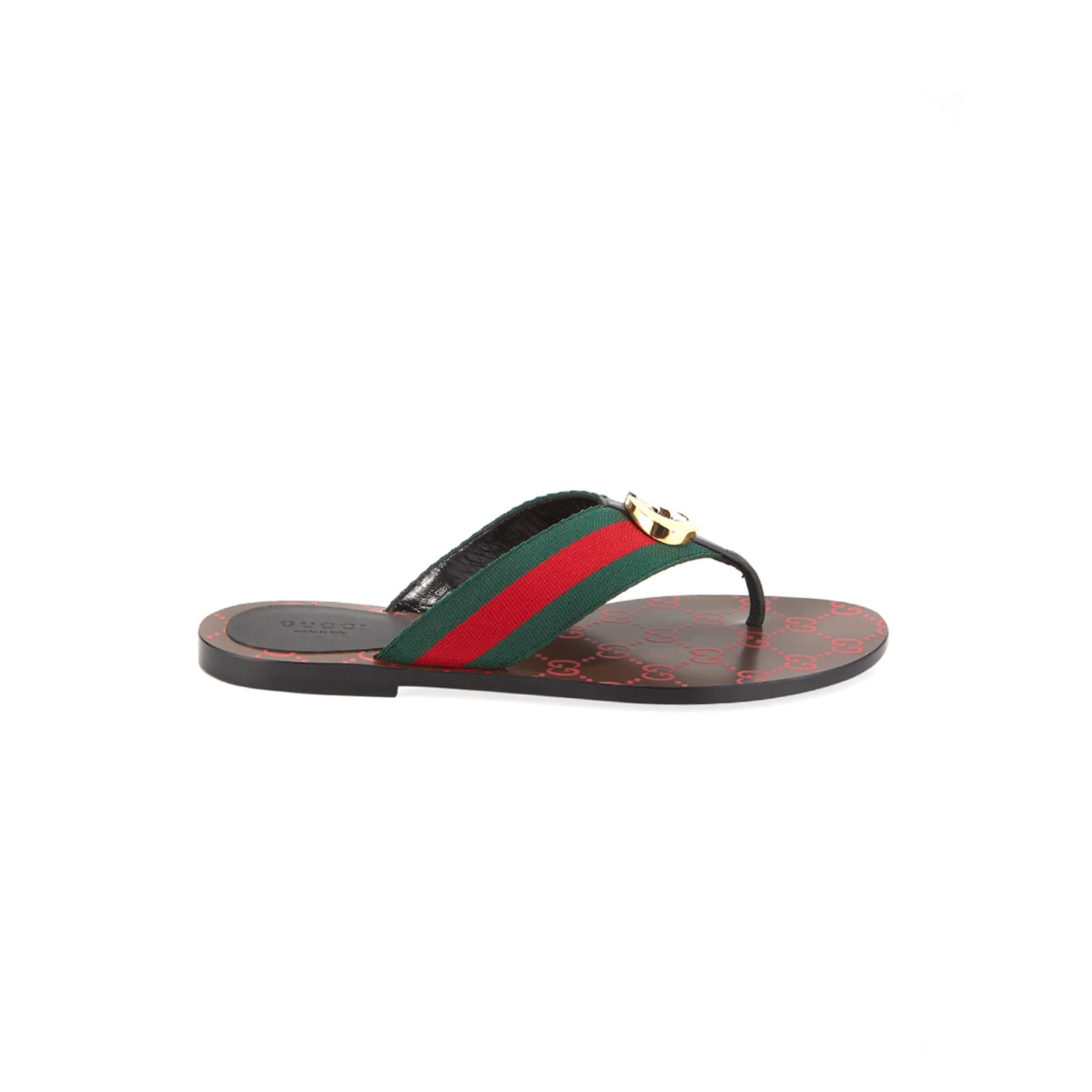 b2d334b8ffa8efe2c83d651a21287540f7dc0ade GUCCI KIKA WEB THONG SANDALS 612138 - Image 1