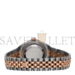 ROLEX STAINLESS STEEL 18K EVEROSE GOLD 28MM OYSTER PERPETUAL DATEJUST WATCH WHITE ROMAN 279171 - Image 3