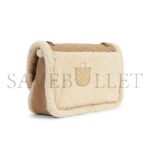 YSL NIKI MEDIUM IN SHEARLING-TRIMMED NUBUCK 633187BTO8W9276 (28*20*8.5cm) - Image 3