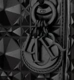 Diamond Pattern Black Cannage Casual Shoulder Bag - Image 4