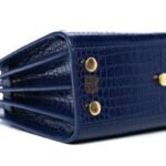 YSL BLUE CROC EMBOSSED LEATHER NANO CLASSIC SAC DE JOUR TOTE�392035DND1N4150 (22*18*10.5cm) - Image 4