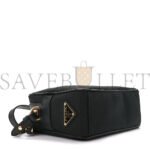 PRADA JACQUARD LOGO CAMERA BAG BLACK (23*15*8cm) - Image 3