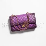 CHANEL MINI BAG WITH TOP HANDLE, SHINY LAMBSKIN & GOLD-TONE METAL (25.5*14*6.5cm) - Image 2