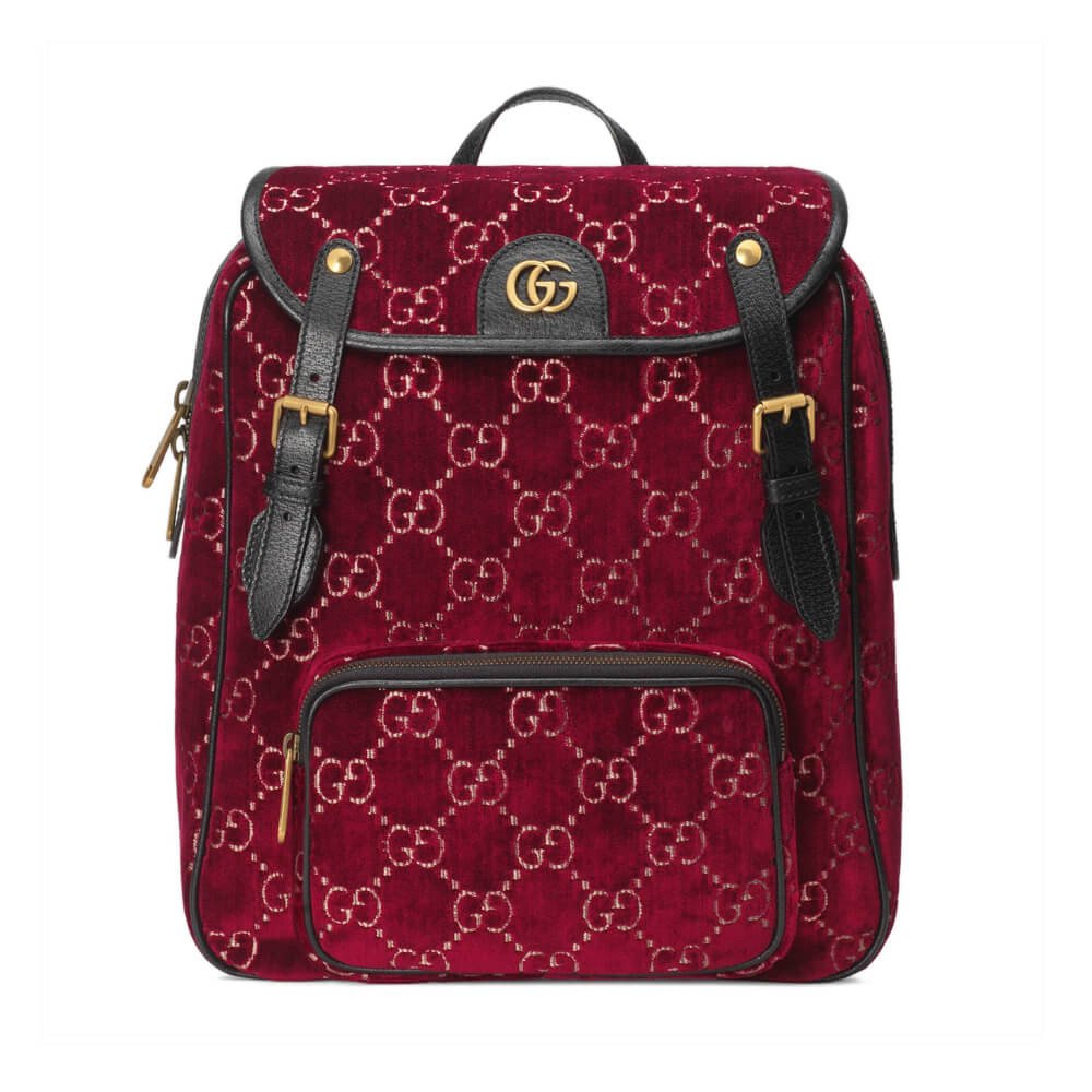 b5ad8896c72c9949fa00ad1195a6f2355ca5082d Gucci Small GG Velvet Backpack 574942 - Image 1