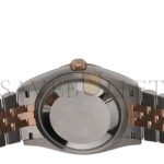ROLEX STAINLESS STEEL 18K EVEROSE GOLD 36MM OYSTER PERPETUAL DATEJUST WATCH SILVER FLUTED 126231 - Image 4