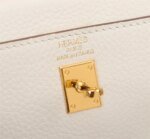 Hermès Kelly Togo Calf Gold hardware Milkshake white size: 25Cm/ 28Cm - Image 5