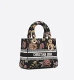 MEDIUM LADY -LITE BAG Black Multicolor Jardin Botanique Embroidery