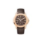 PATEK PHILIPPE AQUANAUT ROSE GOLD TRAVEL TIME BROWN DIAL COMPOSITE MEN��S WATCH 5164R-001