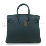 HERM�S MASTER BIRKIN 25 CROCODILE AND TOGO LEATHER PRUSSIAN GREEN SILVER BUCKLE H076216CK29 (25*20*13cm) - Image 2