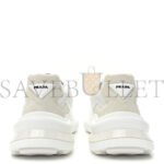PRADA SPAZZOLATO ROIS BIKE FABRIC MENS SNEAKERS 10 WHITE - Image 5